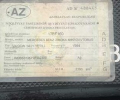 Mercedes 208 D 1994 Dizel 150 250000 km Mikroavtobuslar Mexanika