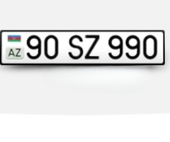 Avtomobil qeydiyyat nişanı - 90-SZ-990